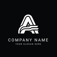 A AA Letter Initial Logo Design Template Vector Illustration