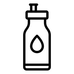 Water Bottle black outline icon