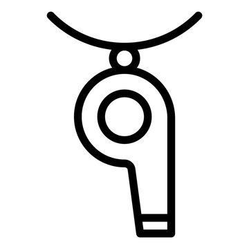 recommend clip art: Whistle black outline icon