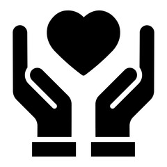 Fototapeta premium hands glyph icon