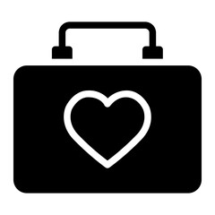 medical kit glyph icon