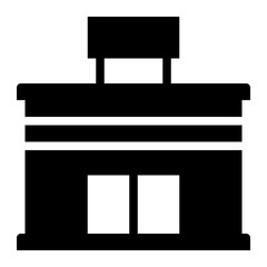 Stadium black glyph icon