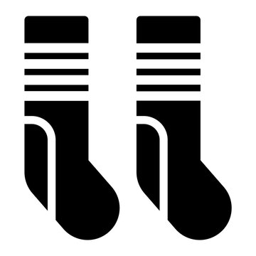 Sock black glyph icon