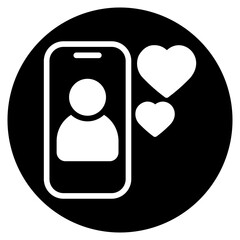 video call glyph icon