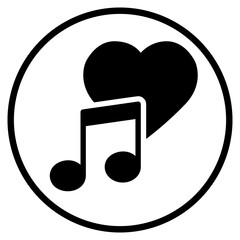 love song glyph icon