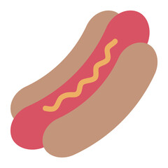 Hotdog colorful flat icon