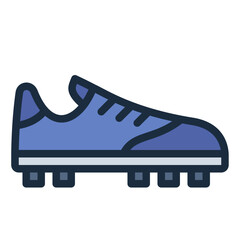 Cleats colorful filled line icon