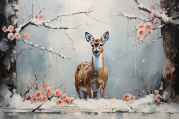 Wildlife in Winter - Generative AI
