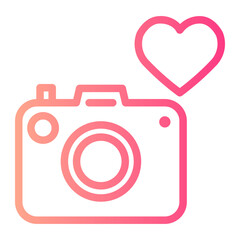 wedding photos gradient icon