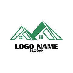 Creative home logo on clean background.