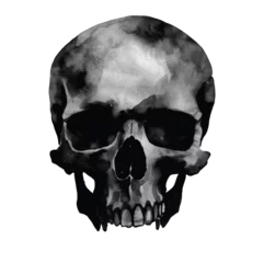 Crédence de cuisine en verre imprimé Crâne aquarelle watercolor black skull. vector illustratio