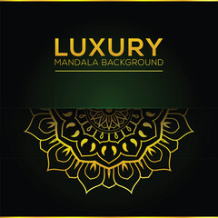 Luxury style golden mandala background vector design