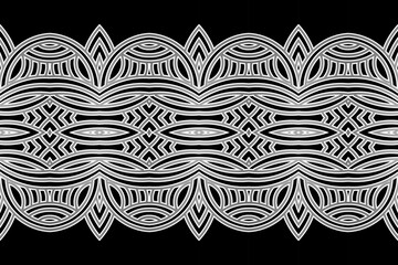 Luxurious Black and white mix pattern of modern Chinese oriental Java traditional classic borneo line art
