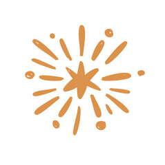 gold star with rays element