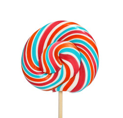 Stick with colorful lollipop swirl isolated on white