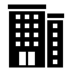 Hotel glyph solid icon