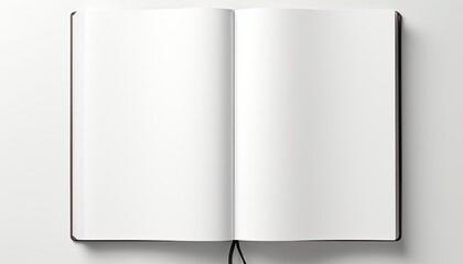 Isolated Blank Book Page on White Background for Infinite Possibilities