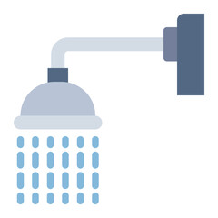 Fototapeta premium Shower flat icon
