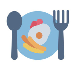 Fototapeta premium Food flat icon