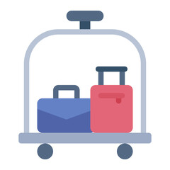 Obraz premium Luggage Cart flat icon