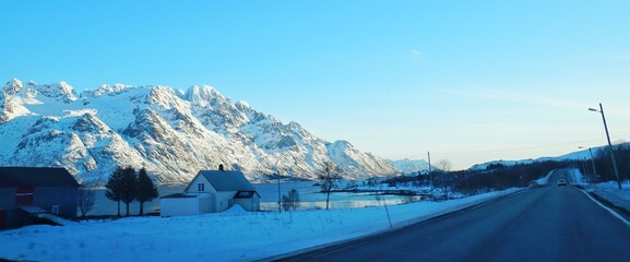 Beautiful road during winter season.