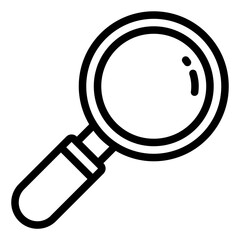 Magnifying Glass black outline icon