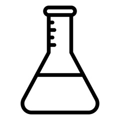Erlenmeyer black outline icon