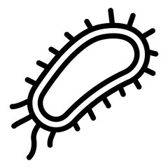 Bacteria black outline icon