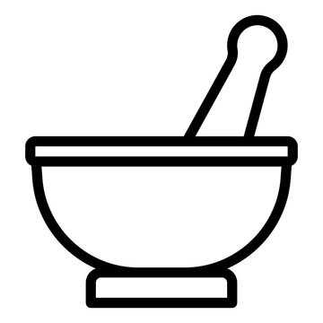 recommend clip art: Mortar black outline icon