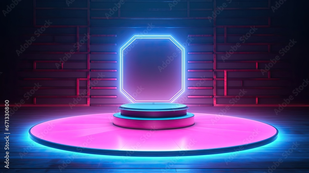 Poster 3d render abstract background empty podium