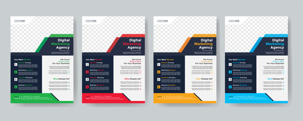 Modern Creative Corporate business, digital marketing agency flyer Brochure design, cover modern layout, annual report, poster, flyer in A4 template
