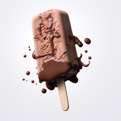 Obraz premium Delicious chocolate sorbet ice cream