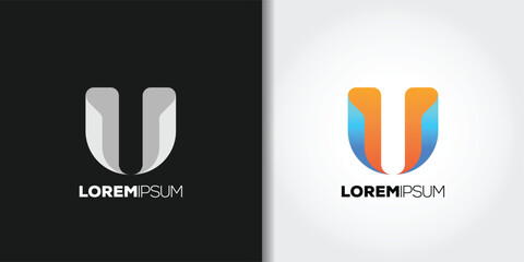 abstract letter u logo © Dwi