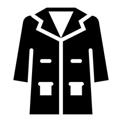 Lab Coat black solid glyph icon