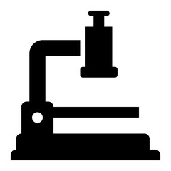 Microscope black solid glyph icon