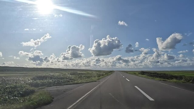 道道106号・オロロンライン・4倍速（北海道・稚内市）