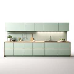 Fototapeta na wymiar kitchen and minimalist interior design,Modern style kitchen interior ,Generative ai