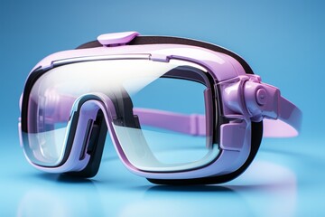 Sleek VR headset, symbolizing immersive digital experiences in calming pastels, Generative AI
