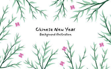 Chinese new year  background bamboo illustration