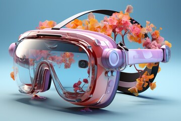 VR social interaction, symbolizing virtual meetups and connections in vibrant pastels, Generative AI