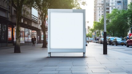 Billboard mockup outdoors, Outdoor advertising poster on the street for advertisement, Empty advertisement place for marketing banner or posters,Generative Ai