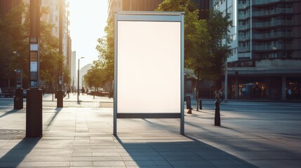 Billboard mockup outdoors, Outdoor advertising poster on the street for advertisement, Empty advertisement place for marketing banner or posters,Generative Ai - obrazy, fototapety, plakaty