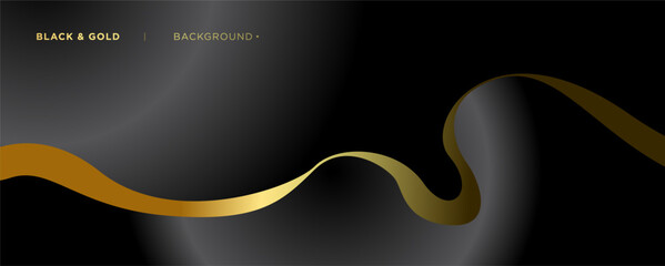 Abstract black and gold luxury background design 2024