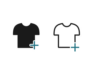 Add shirt clothes. Illustration vector - obrazy, fototapety, plakaty