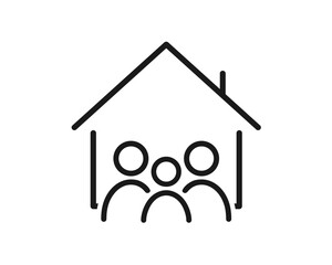 Family house icon. Illustration vector