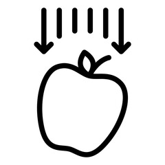 Gravity black outline icon