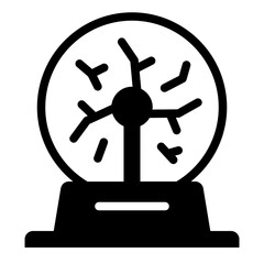 Plasma Ball black solid glyph icon