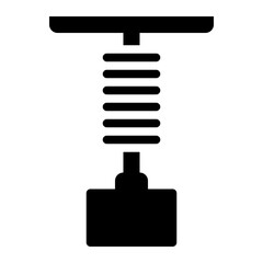 Spring black solid glyph icon