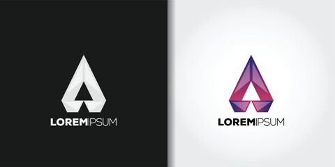 purple triangle logo