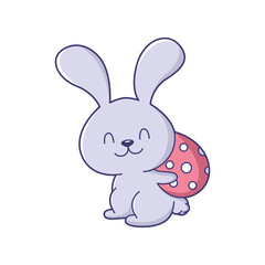 Cute Bunny Character Design Illustration